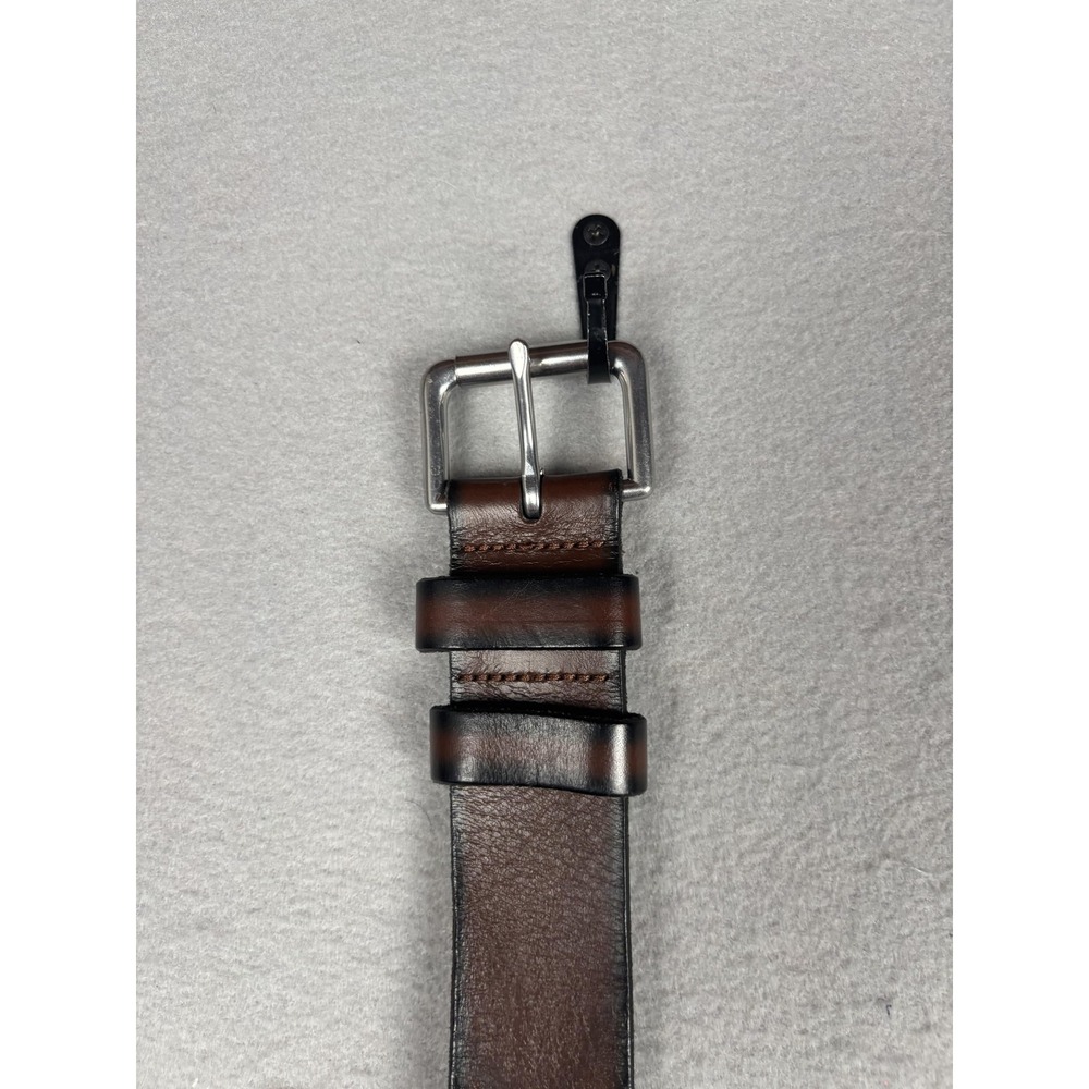 Polo Ralph Lauren Belt Mens 40 Brown Leather Silver Buckle Dress Casual